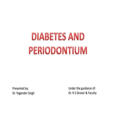 Diabetes mellitus & Periodontium