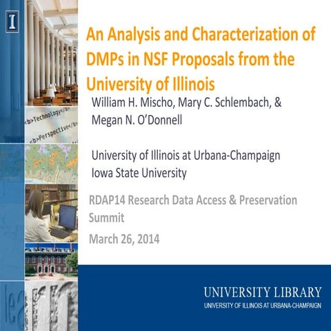 An analysis and characterization of DMPs in NSF proposals from the University...