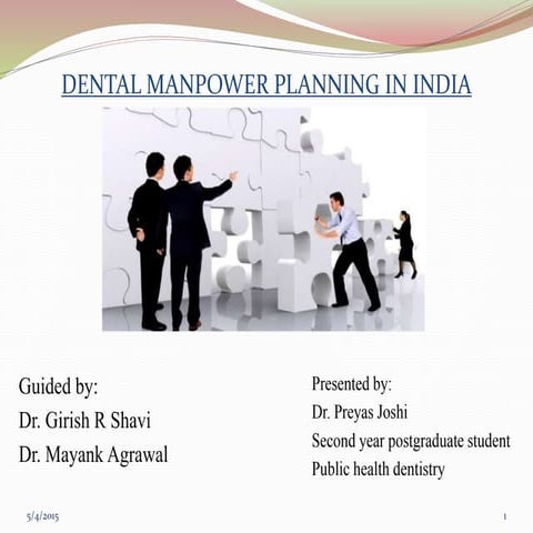 Dental Manpower Planning in India