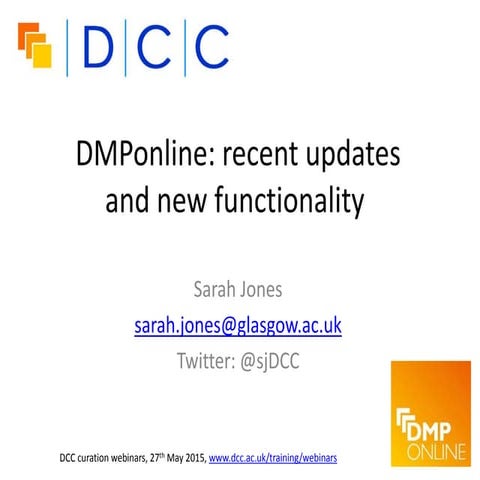 DMPonline new features