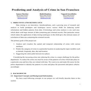 San Francisco Crime Prediction Report