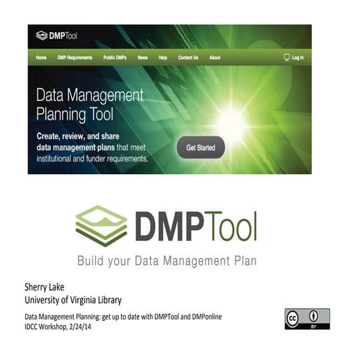 DMPTool2 demo for DMPTool-DMPonline Workshop IDCC 2014
