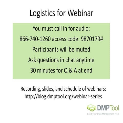 DMPTool2 Webinar #1 for Administrators