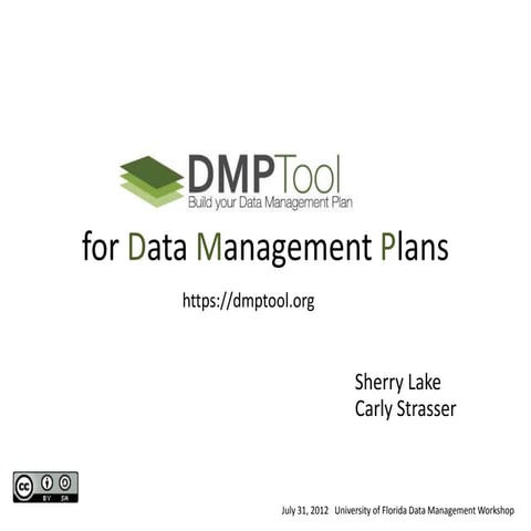Dmp tool presentation