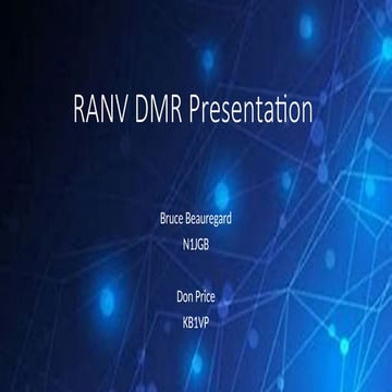 Introduction to Amateur DMR | PPTX