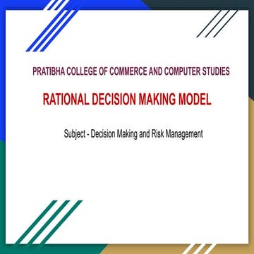 RATIONAL DECISION MAKING MODEL