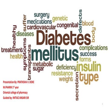 Advances and Management of Diabetes Mellitus | PPTX | Endocrine and ...