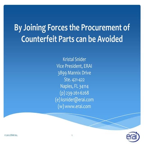Counterfeit parts-awareness | PPTX
