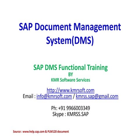 SAP DMS PLM 120