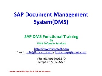 SAP Document Management System(DMS)-PLM 120