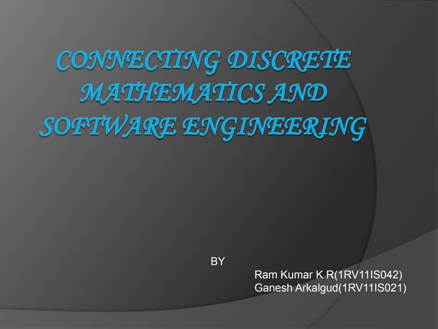 connecting discrete mathematics and software engineering