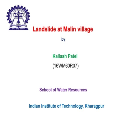 landslide at malin village