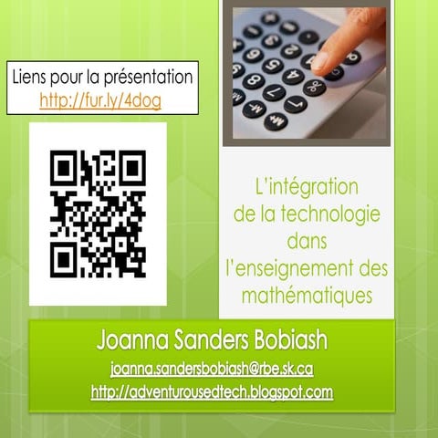 DMTH Presentation - Maths et Technologie