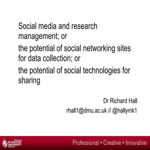 an introduction to social media and research