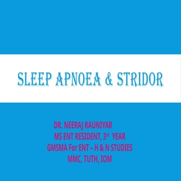 sleep_apnea_n_stidor in otorhinolaryngology.pptx
