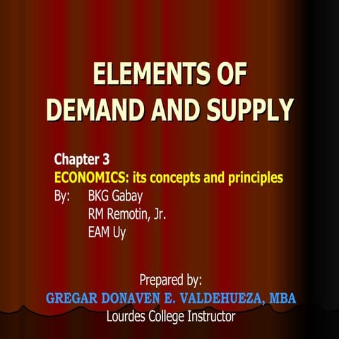 Elements of Demand and Supply