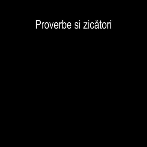 Proverbe