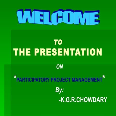 Objective Oriented Project Planning