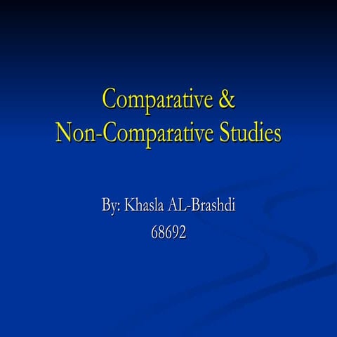 Comparative and Non-Comparative