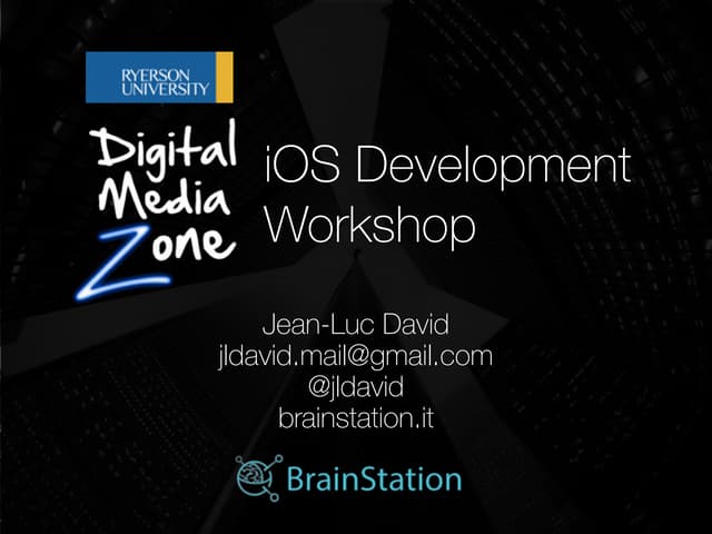 Ryerson DMZ iOS Development Workshop