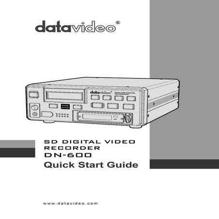 Datavideo DN-600 HArd Drive Recorder with removable hard drive