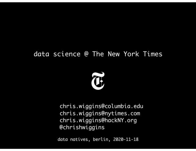 data science at the new york times