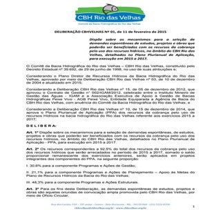 DN 01/2015 - Mecanismos para seleçã...