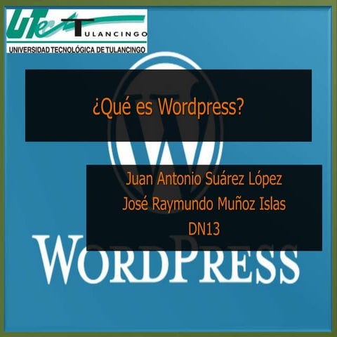 Dn13 u3 a34_slja  qué es wordpress