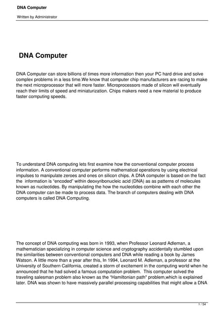 Dna computer-presentation