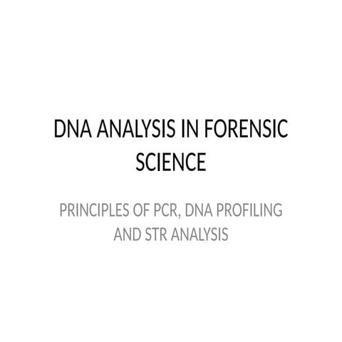 STR Analysis and DNA Typing in Forensic Science: Techniques, Steps ...