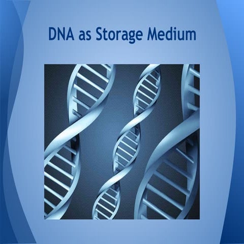 DNA as Storage Medium
