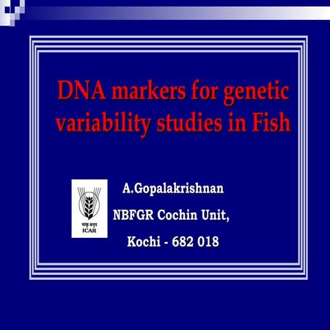 Dna based tools in fish identification