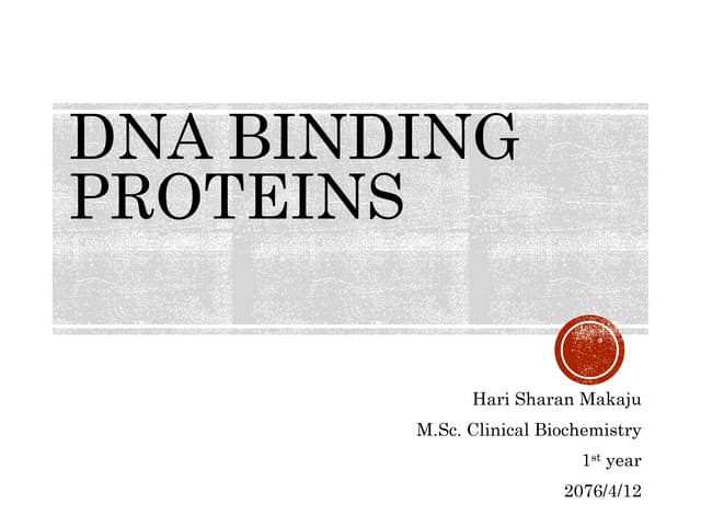 Dna binding proteins