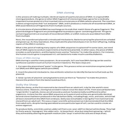 gene clonong its history and application | PDF