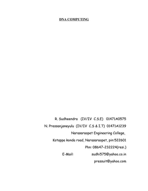 Dna computing