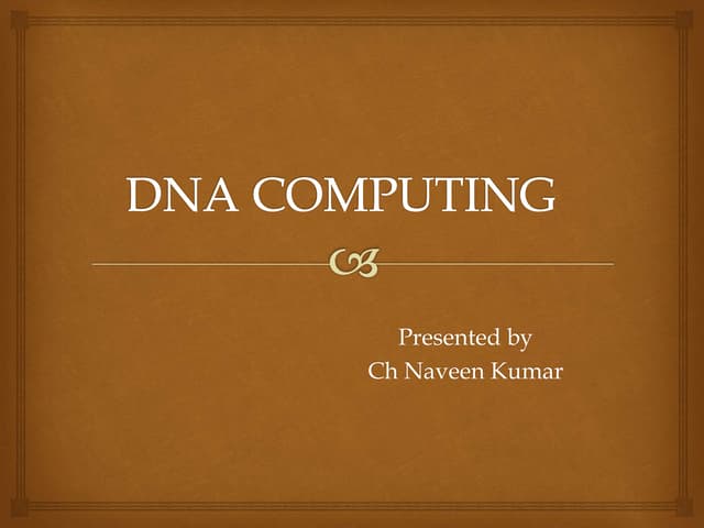 Dna computing