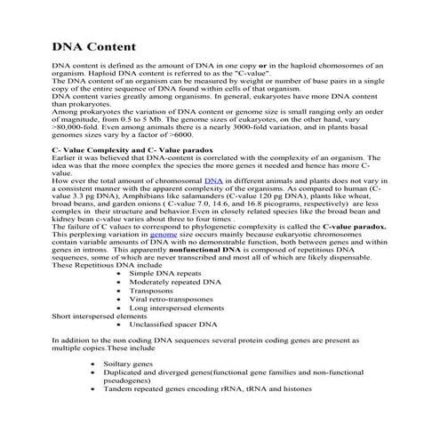 Dna content,c value paradox, euchromatin heterochromatin, banding pattern