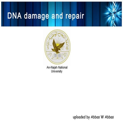 Dna damage and repair