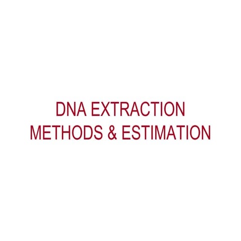 Dna extraction