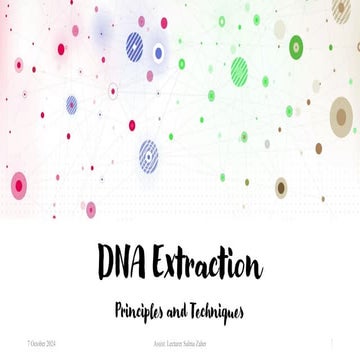 Comprehensive Guide to DNA Extraction: Principles, Techniques, and ...
