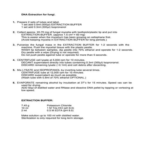 DNA extraction for_fungi