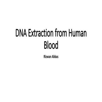 Dna extraction from human blood