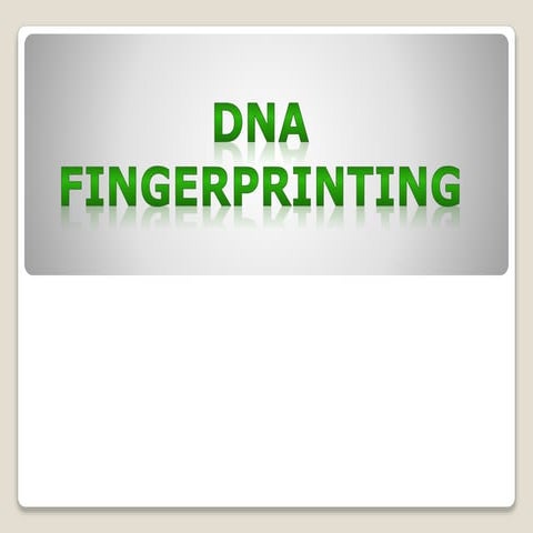 Dna fingerprint