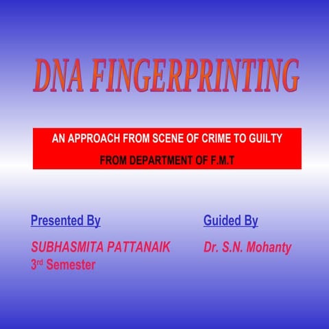 Dna fingerprinting