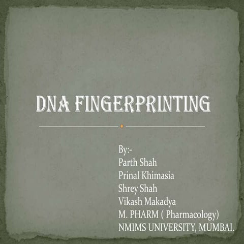 DNA FINGERPRINTING