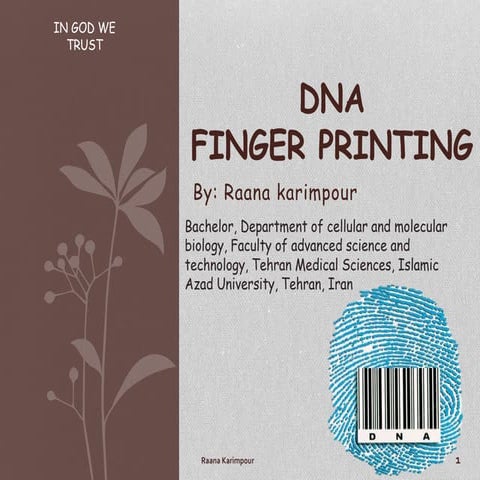 Dna finger printing