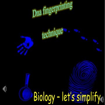 DNA Fingerprinting or DNA Profiling
