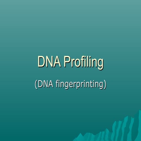 Dna fingerprinting powerpoint