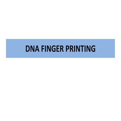 Dna finger printing