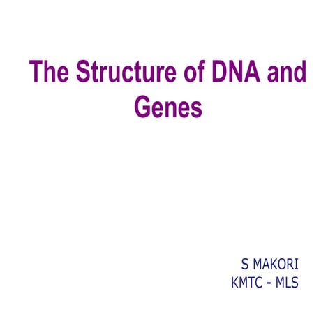 DNA & GENE STRUCTURE.pptx FUNDAMENTALS OF MOLECULAR BIOLOGY